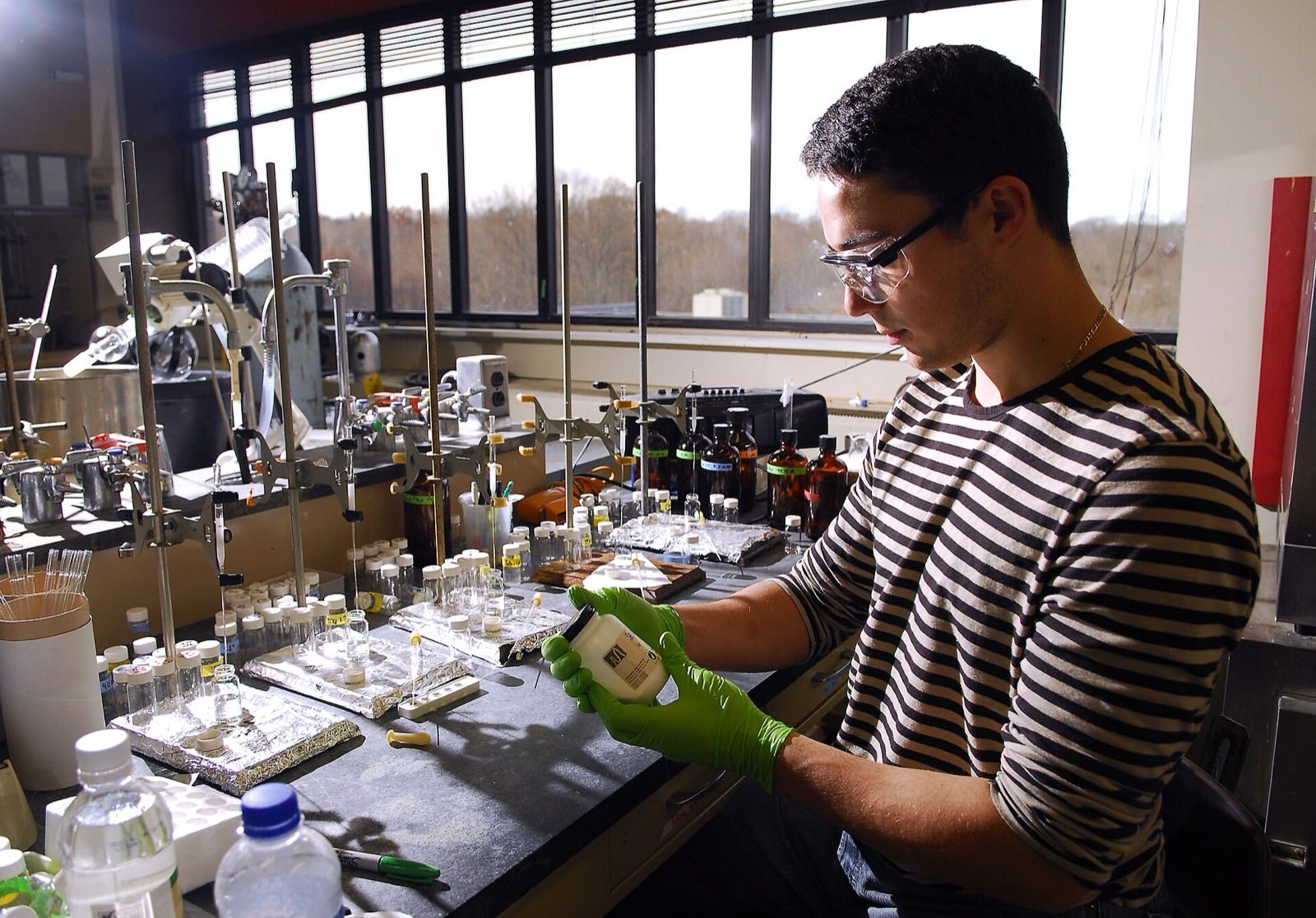 Students working in a laboratory